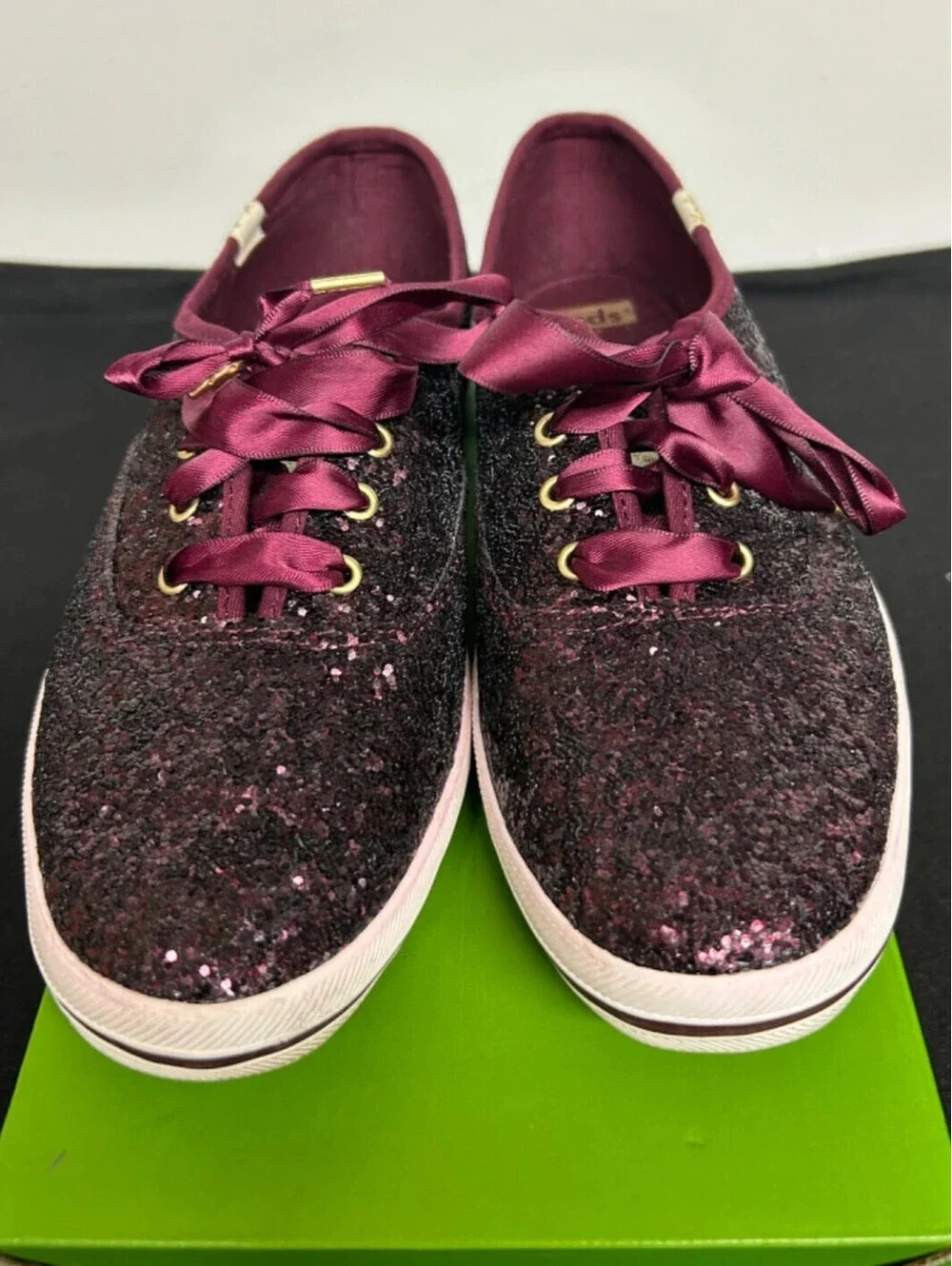 Keds Kate Spade Glitter Deep Cherry shoes size 8